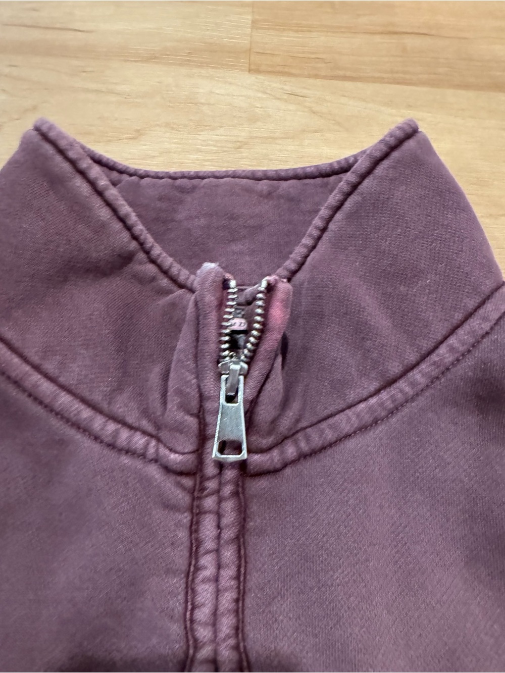 Abercrombie & Fitch 1/4 Zip Purple Men's Soft A&F Max Essentials Sweatshirt M - Picture 2 of 6